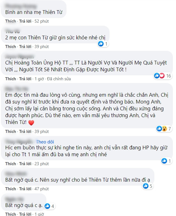 Dù rất buồn nhưng Netizen vẫn ủng hộ quyết định của cặp đôi và chúc 3 người bình an trên chặng đường mới.