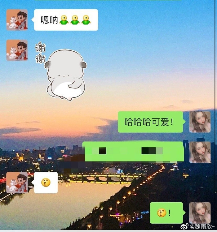 Tin nhắn qua lại giữa hai người cực thân mật.