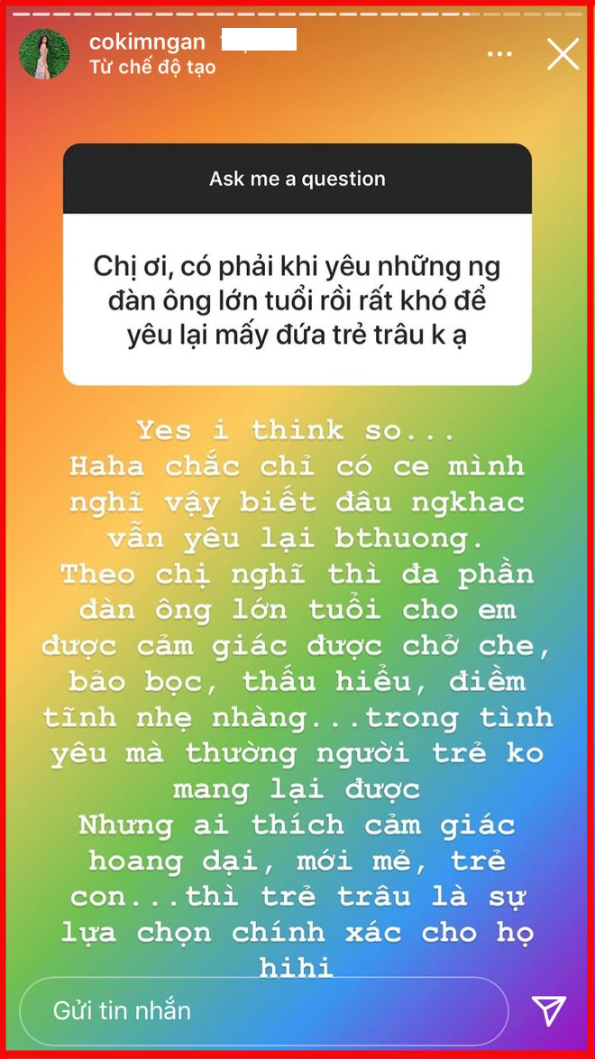 Hậu chia tay tỷ phú 72 tuổi, Cổ Ngân tuyên bố: 'Trẻ trâu không mang lại cảm xúc ấy' Ảnh 3