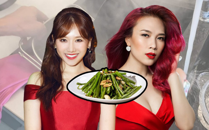 Tò mò cách làm rau muống xào, fan chỉ ngay Hari Won cần thỉnh giáo Mỹ Tâm ngay và luôn! Ảnh 2