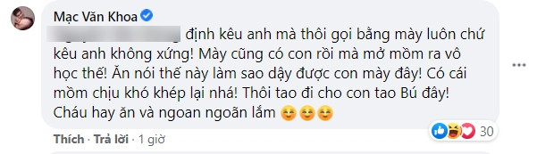 Vợ chồng Mạc Văn Khoa đáp trả gay gắt khi con gái bị chê bai.