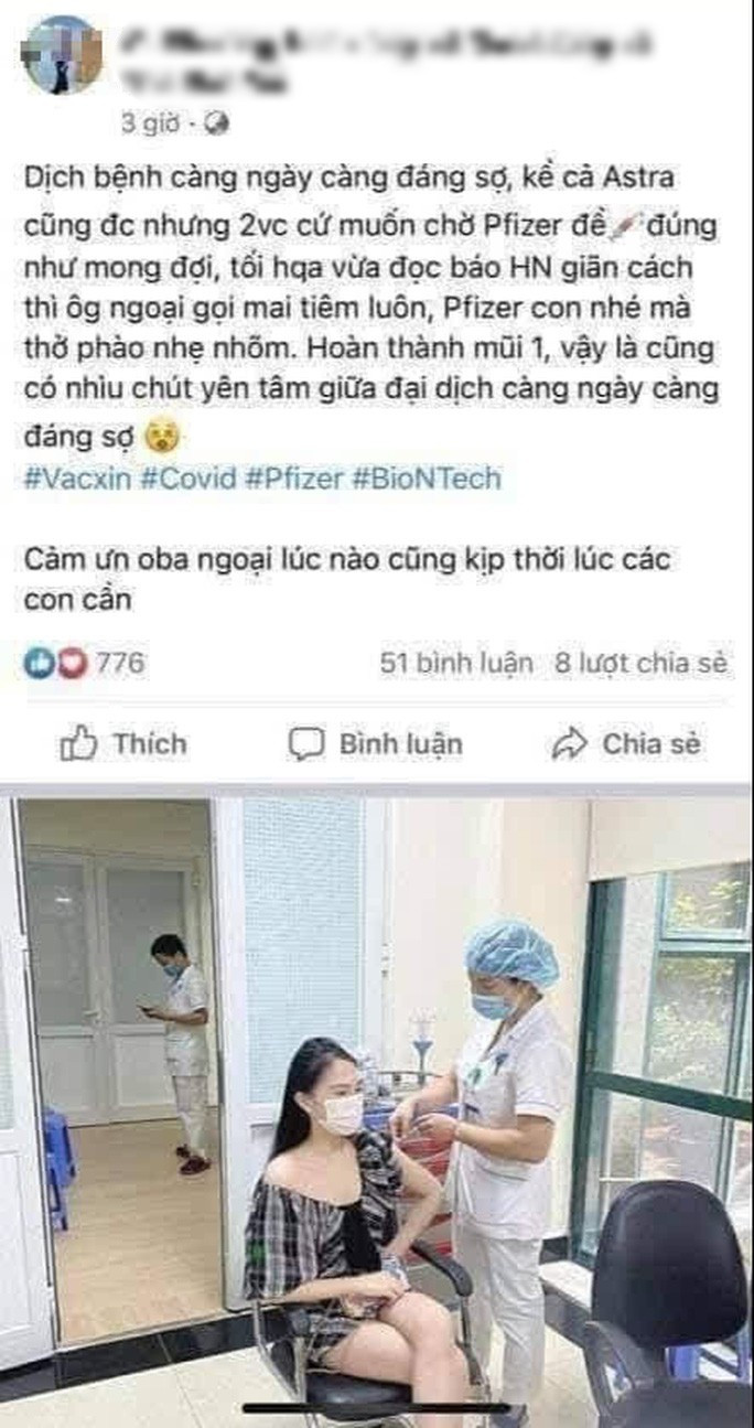 Bộ Y tế yêu cầu BV Hữu Nghị giải trình việc Hoa khôi báo chí được tiêm vắc xin Covid-19 'nhờ ông ngoại' Ảnh 1