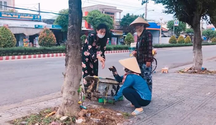 Thủy Tiên lại gây tranh cãi vì treo ngược đàn cò lửa để mang đi phóng sinh sau ồn ào khắc tên lên mai rùa Ảnh 1