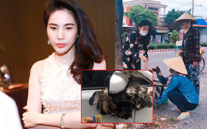 Thủy Tiên lại gây tranh cãi vì treo ngược đàn cò lửa để mang đi phóng sinh sau ồn ào khắc tên lên mai rùa Ảnh 2