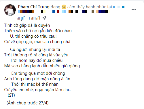 NSƯT Chí Trung làm thơ tình mặn nồng tặng bạn gái đại gia kém 17 tuổi, dặn dò 'bơ' thị phi mà sống Ảnh 1