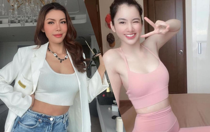 Cẩm Đan mặc set đồ tập 'mỏng dính', Minh Tú khoe eo thon ngực đầy trong loạt ảnh tại gia Ảnh 2