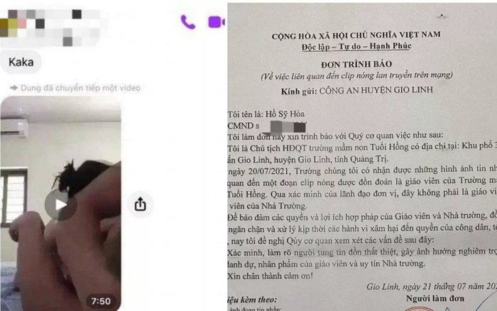 Công an vào cuộc làm rõ đoạn clip 'nóng' được cho là của giáo viên một trường mầm non ở Quảng Trị Ảnh 2