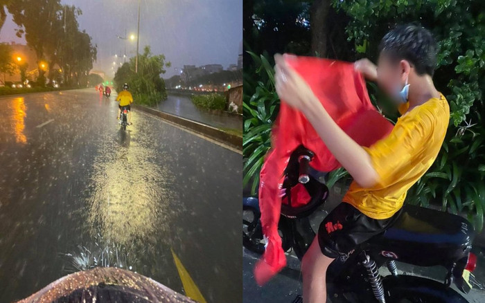 Thấy nam sinh đi học giữa mưa lớn trong mùa dịch, chính chủ có hành động được dân tình tấm tắc khen ngợi Ảnh 2