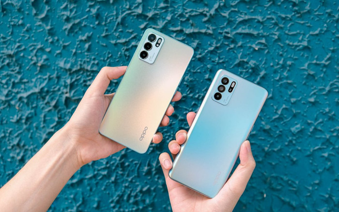 Trên tay OPPO Reno6 5G: Ngoại hình vuông vắn, hút ánh nhìn với mặt lưng đa sắc Ảnh 2