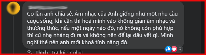 Dòng suy nghĩ về hành động này của Hà Anh Tuấn được một bạn khán giả chia sẻ.