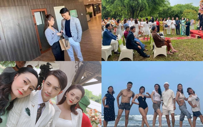 Loạt ảnh hậu trường mới của 'Hương vị tình thân': Đám cưới ngoài trời, cả nhà còn cùng nhau đi biển Ảnh 2