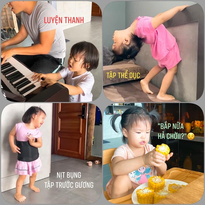 Trên trang cá nhân của Lê Phương, cô thường xuyên chia sẻ những hình ảnh đời thường đầy vui nhộn của con gái.