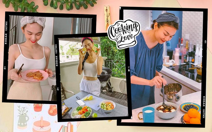 Ngọc Trinh, Thanh Hằng lên đồ đẹp nức nở chỉ để vô bếp nấu ăn Ảnh 2