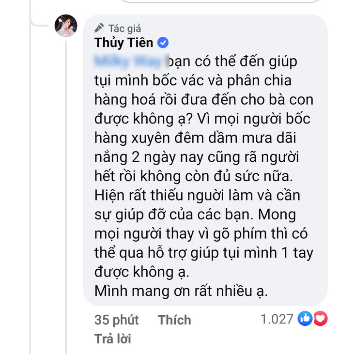 Thủy Tiên bức xúc đáp trả anti-fan 'bớt gõ phím', cầu xin đi bốc hàng cứu trợ sau khi bị tố 'nhận vơ' Ảnh 2