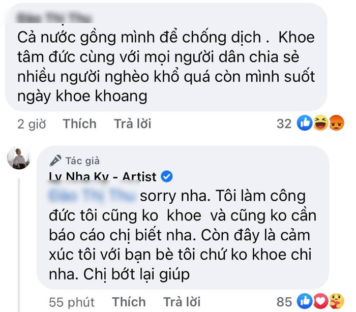 Lý Nhã Kỳ 'đáp trả tay đôi' với anti-fan vì bị mắng suốt ngày khoe khoang, không làm công đức chống dịch Ảnh 4