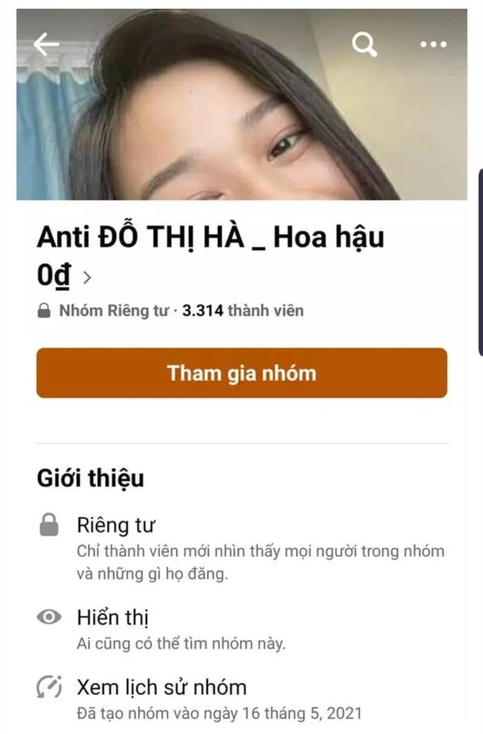 Xuất hiện group anti Đỗ Thị Hà, gọi cô là 'Hoa hậu 0 đồng' Ảnh 1