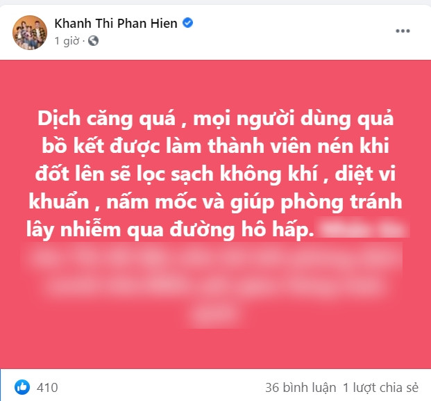 Khánh Thi - Phan Hiển bày mẹo chống dịch, nào ngờ bị chỉ trích: 'Hóa ra chào mời để bán hàng' Ảnh 3