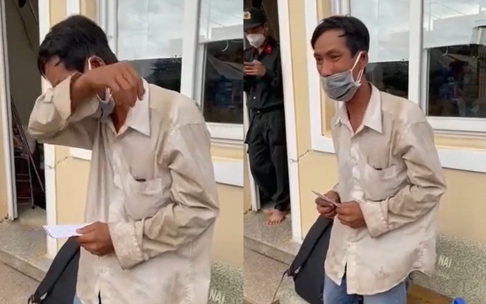 Đi bộ ròng rã 16 ngày để về quê, người đàn ông bật khóc khi nhận 7 triệu tiền hỗ trợ Ảnh 2