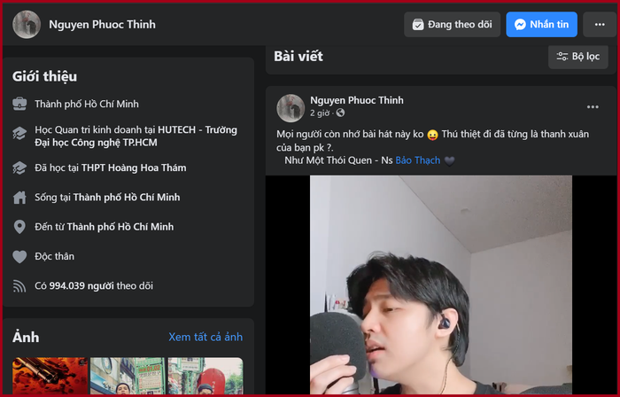 Noo Phước Thịnh dành tặng cho khán giả ca khúc cách đây rất lâu rồi.
