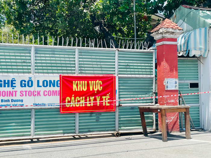 Công ty Long Việt hiện đã được cách ly, phong tỏa. Ảnh: Đỗ Trường/Thanh Niên