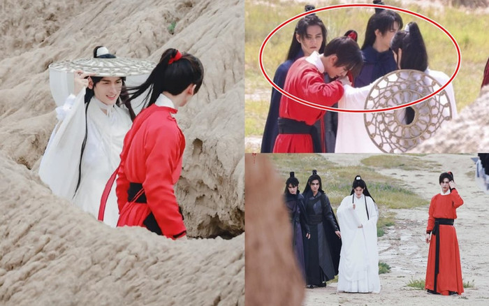 Hai 'bóng đèn' Nam Phong - Phù Dao lấp ló trong hậu trường cảnh thân mật của 'Cát tinh cao chiếu' Ảnh 2