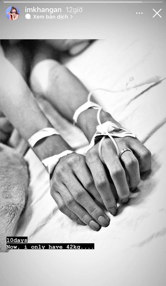 Hình ảnh trước đó của Khả Ngân đăng tải khiến nhiều người lo lắng.