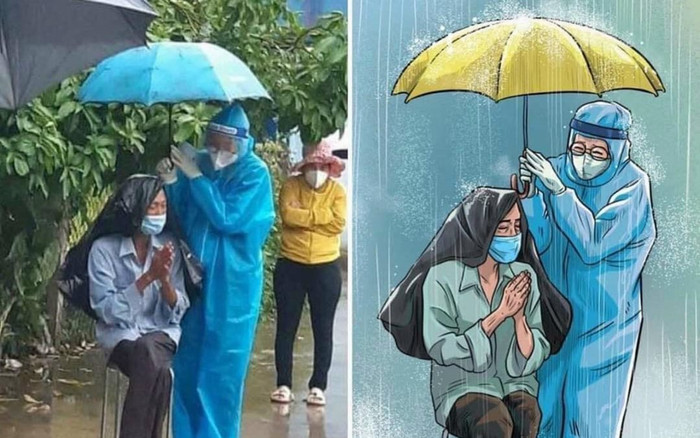 Xúc động hình ảnh tình nguyện viên đang ngày đêm nỗ lực chống dịch Covid-19 tại TP. HCM Ảnh 2