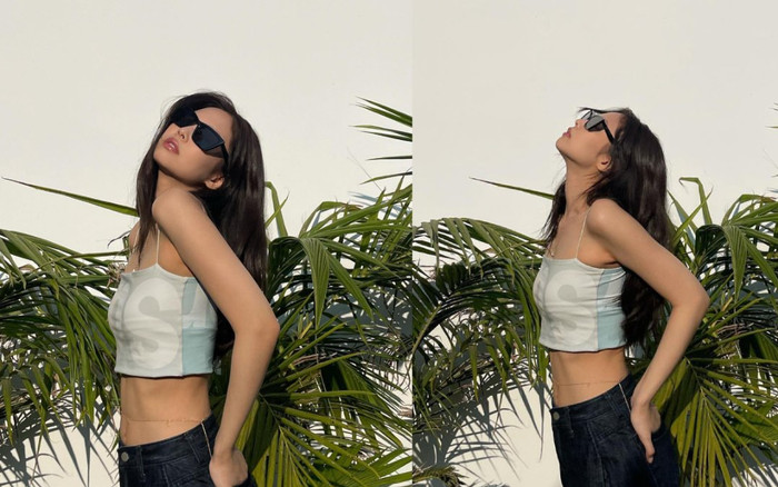 Jennie (BLACKPINK) khoe body với áo 2 dây quyên rũ nào ngờ bị netizen chê bai 'vòng 1 lép xẹp' Ảnh 2