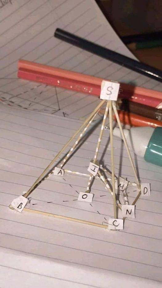 'Em học hình không gian không hiểu làm thế này được không ạ', bạn Xuân Mạnh hỏi đầy hoang mang. 