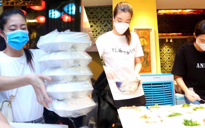 Hoa hậu Đỗ Mỹ Linh cùng Đỗ Thị Hà, Lương Thùy Linh hỗ trợ người vô gia cư mùa Covid-19 Ảnh 2