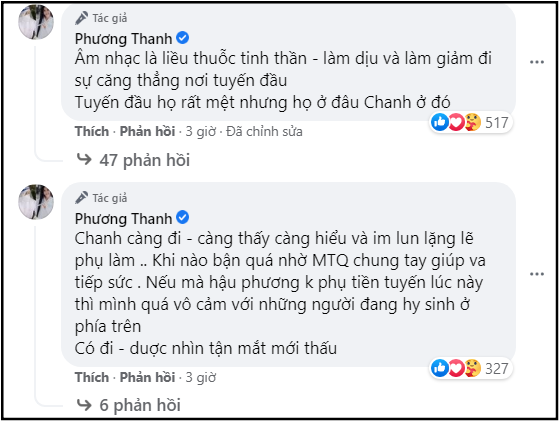Phương Thanh lên highnote cực sung tại bệnh viện dã chiến, dùng loa kẹo kéo, ghế đá làm sân khấu Ảnh 7