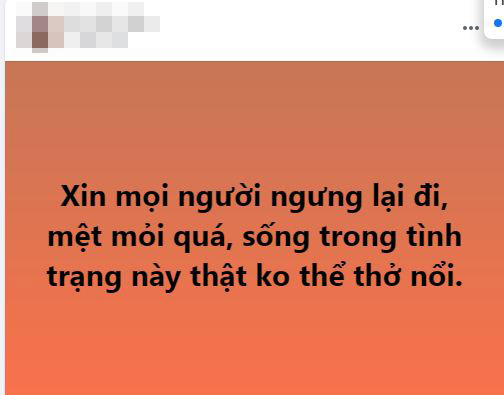B. hiện đang cảm thấy rất áp lực và mệt mỏi trước sự tấn công của cư dân mạng. 