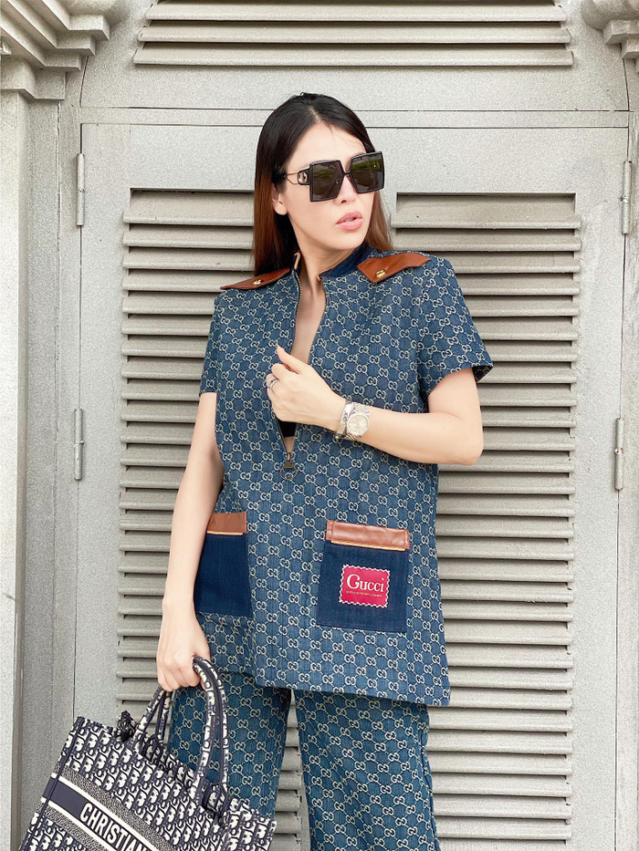 Mặc cho những lời khuyên, góp ý, Quế Vân vẫn chuộng phong cách khoe dáng, bất chấp chuyện bầu bí hay hậu sinh nở. 