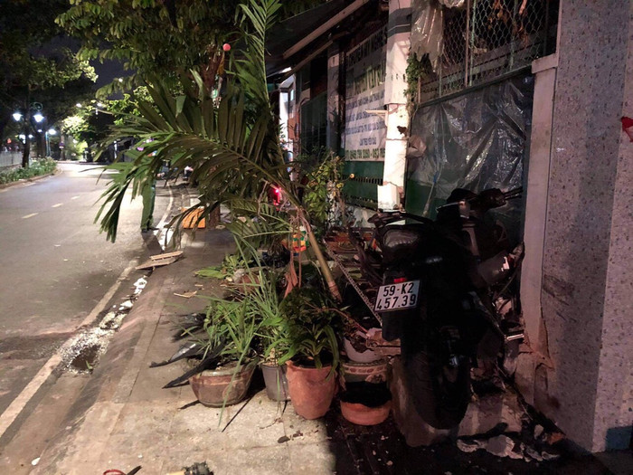 Hiện trường vụ tai nạn khiến Đại úy Phan Tấn Tài hy sinh