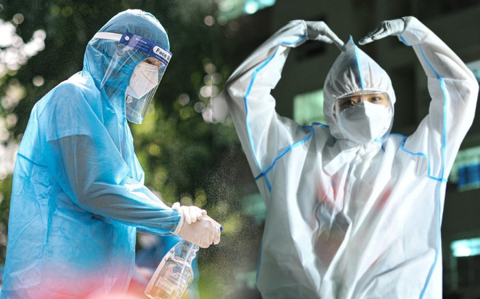 Không cần make up lên đồ 'lồng lộn', sao nữ Việt vẫn đẹp long lanh với đồ bảo hộ đi chống dịch Ảnh 2