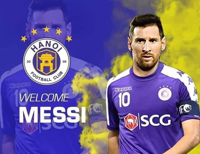 Messi gia nhập Hà Nội FC.