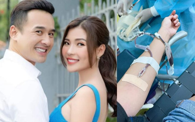 Ấm lòng mùa dịch: Vợ chồng Lương Thế Thành - Thúy Diễm tham gia hiến máu tình nguyện giữa lúc 'nguy cấp' Ảnh 2