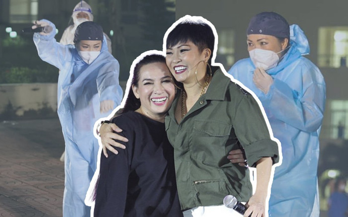 Phi Nhung gây chú ý với thái độ đặc biệt trước sân khấu của Phương Thanh tại bệnh viện dã chiến Ảnh 2