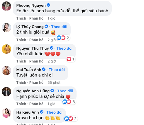 Bình luận của Anh Dũng và nhiều sao Việt.