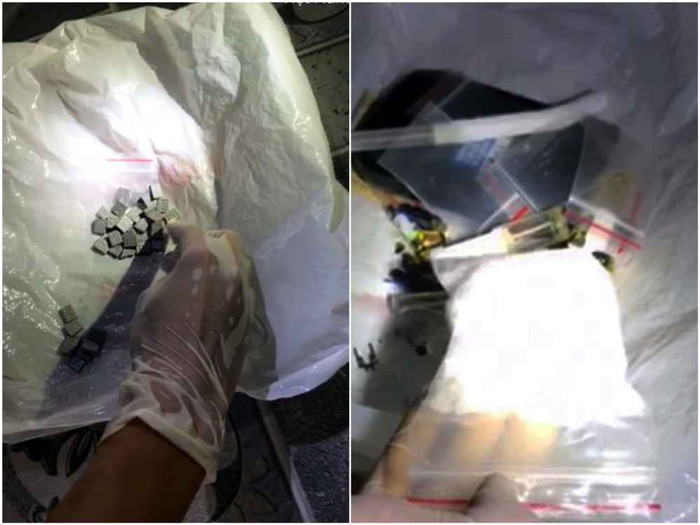 Tang vật thu giữ tại hiện trường. Ảnh Công an Nghệ An.