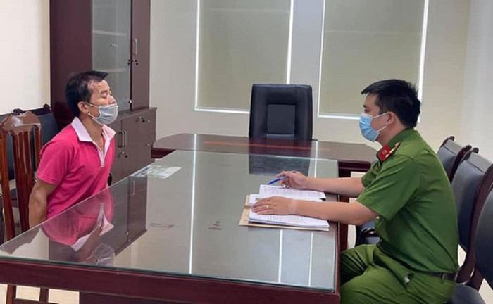 Đối tượng Lã Văn Huy tại cơ quan điều tra