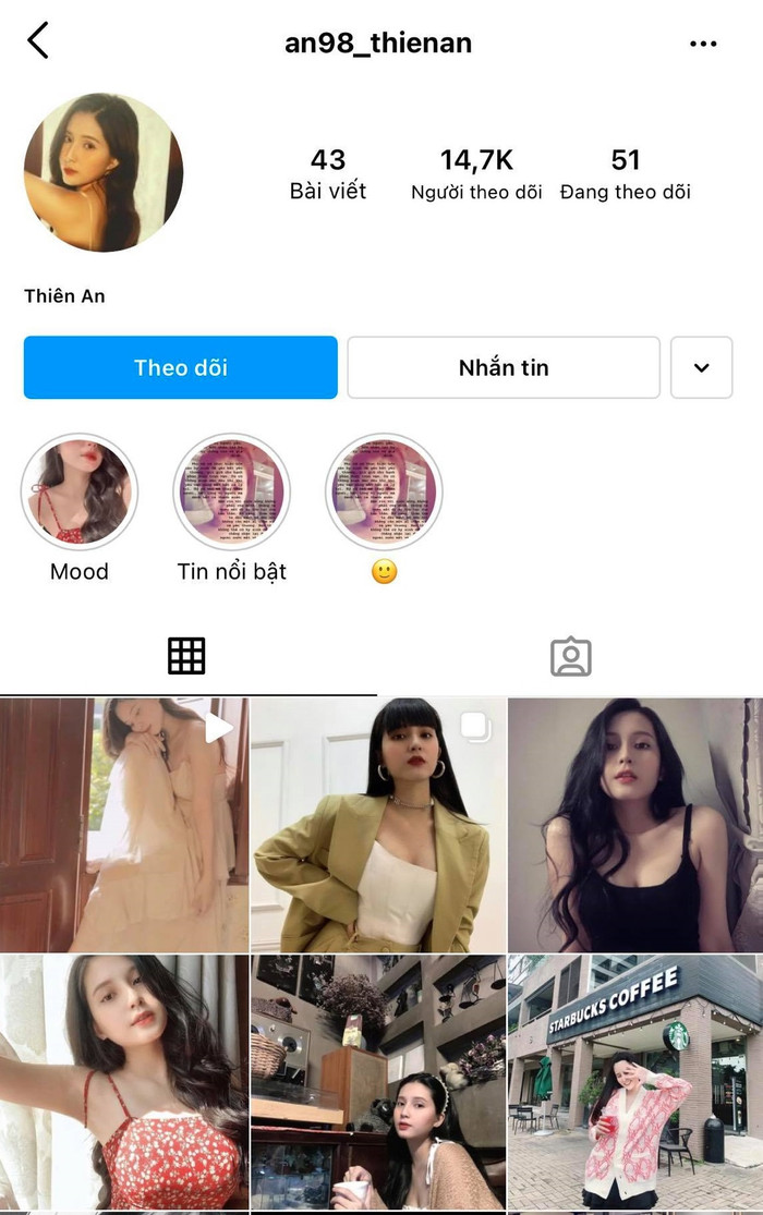 Lượng người theo dõi Instagram của Thiên An cũng tăng vù vù