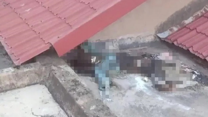 Bộ xương khô được phát hiện trên mái nhà.