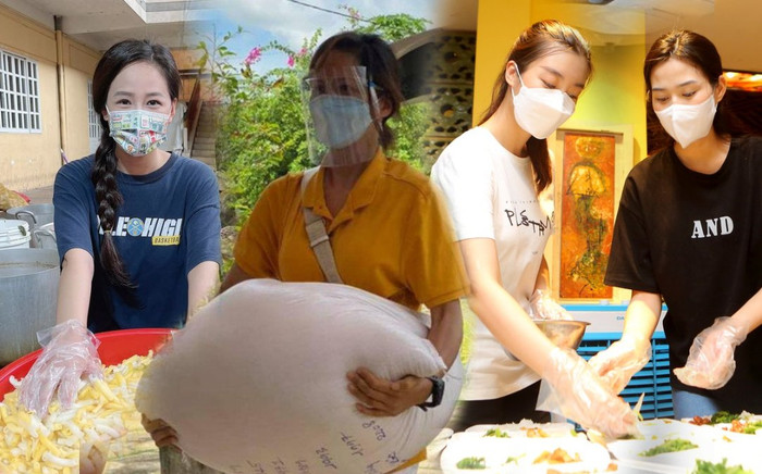 Dàn Hoa hậu Việt lăn xả đi từ thiện giữa mùa dịch, đến fan quốc tế cũng tấm tắc Ảnh 2