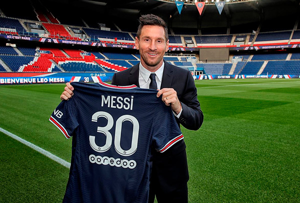 Messi khoác áo số 30 ở PSG.