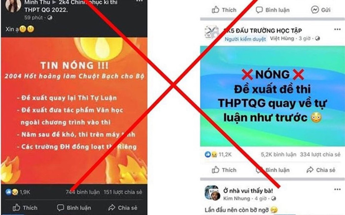 Thông tin 'đề xuất hình thức thi tốt nghiệp THPT năm 2022 là tự luận' trên mạng xã hội là giả mạo Ảnh 2