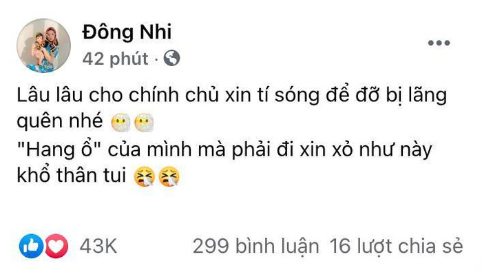 Bài đăng của Đông Nhi.