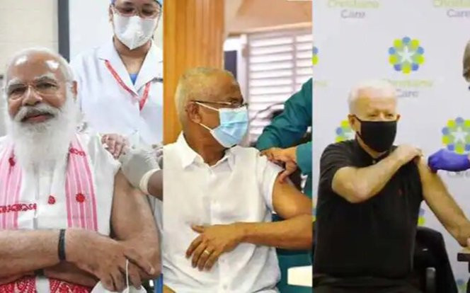 Hình ảnh các nhà lãnh đạo thế giới tiêm vaccine Covid-19 Ảnh 2