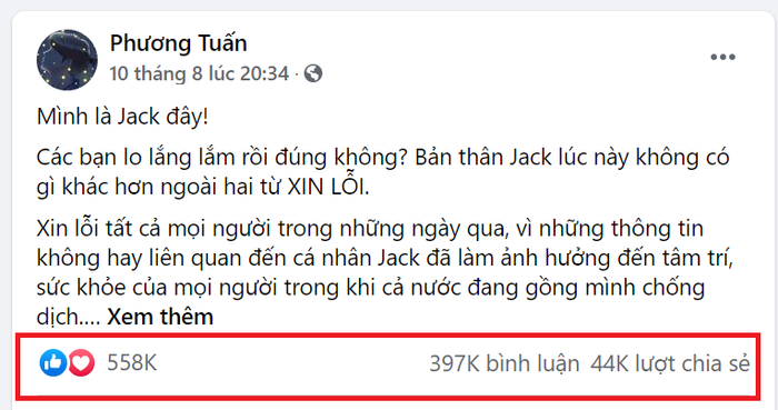 Sau 'liên hoàn phốt', trang cá nhân của Jack vẫn tăng follow đều đều Ảnh 3