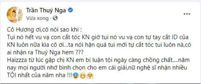 Bị 'vu vạ' cắt tóc Kim Ngân, Thúy Nga lên tiếng: 'Tôi bị luận tội ngày càng chồng chất' Ảnh 3